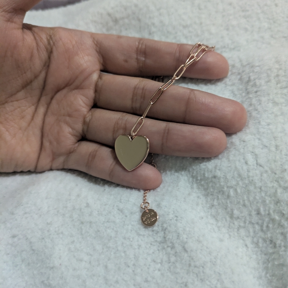 Pura Vida Heart Rose Colored Necklace